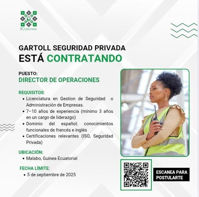 OPORTUNIDAD LABORAL: GARTOLL SEGURIDAD BUSCA PROFESIONAL PARA LIDERAR SUS OPERACIONES