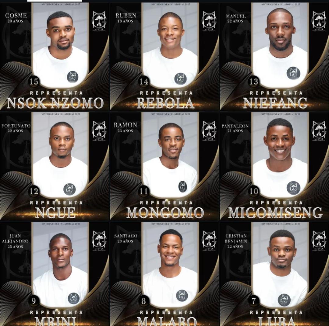 Quince jóvenes competirán por el título de Mister Guinea Ecuatorial 2025