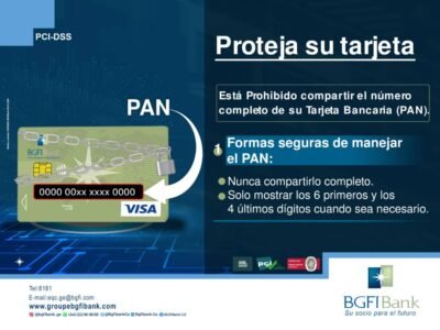 Compartir el PAN de su tarjeta puede poner en riesgo su seguridad financiera