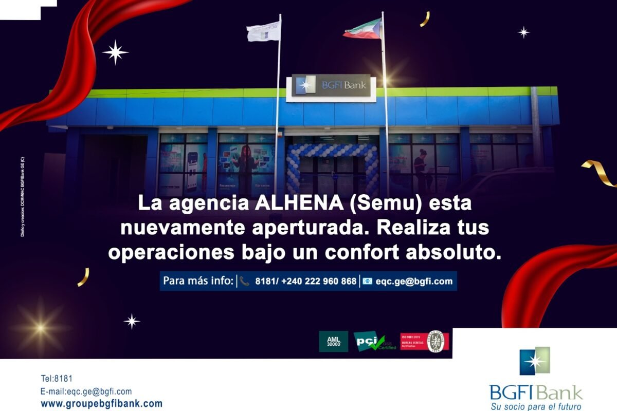 BGFI Bank relanza su agencia ALHENA en Semu con una oferta renovada de servicios