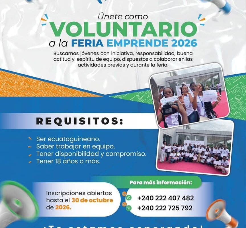 Feria Emprende 2026 abre oportunidades de voluntariado para jóvenes ecuatoguineanos